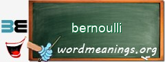 WordMeaning blackboard for bernoulli